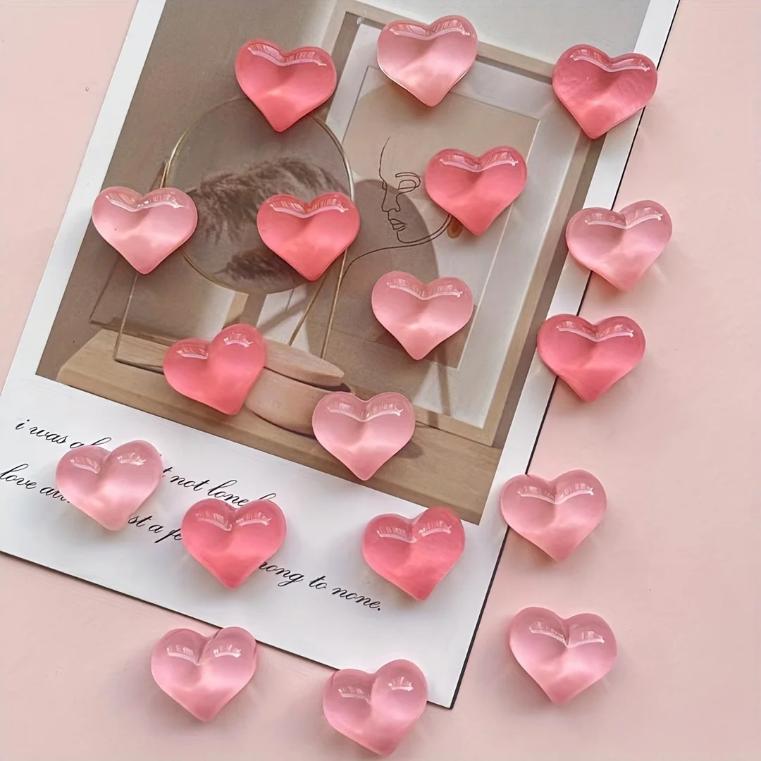 10pcs Cartoon Heart-Shaped Fridge Magnets Set Cute Funny Decorative Refrigerator Magnets Decorative Refrigerator Sticker Magnets