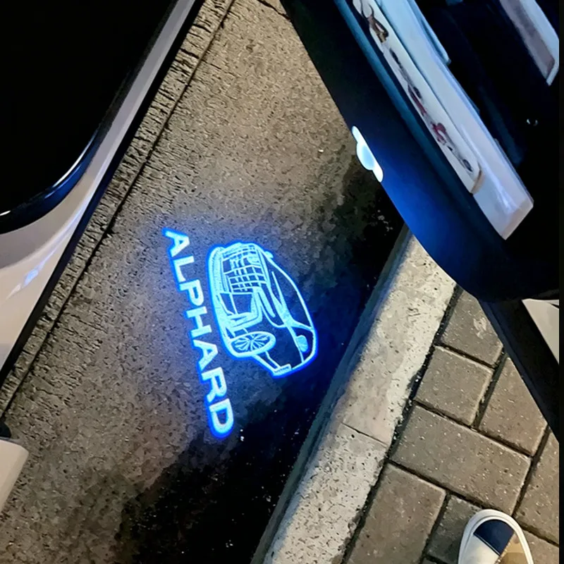 2PCS Car Door Welcome Lights Laser Projector Logo Sensing For Alphard 2011-2024 Vellfire 20/30 Series GR