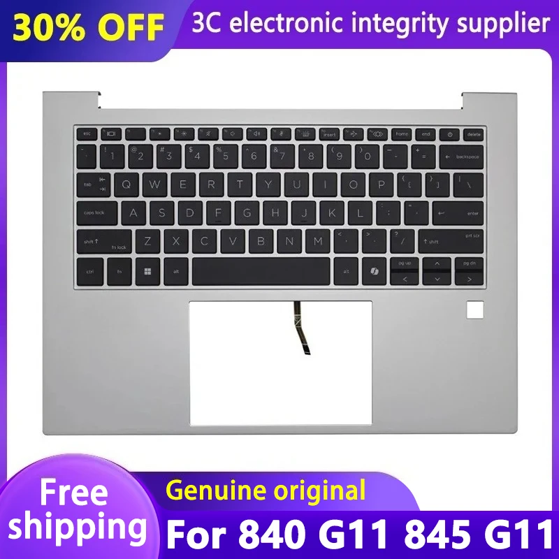 

New Original For Elitebook 840 G11 845 G11 Laptop Palmrest Keyboard Upper Top Case Backlight Silver Replacement N95848-001