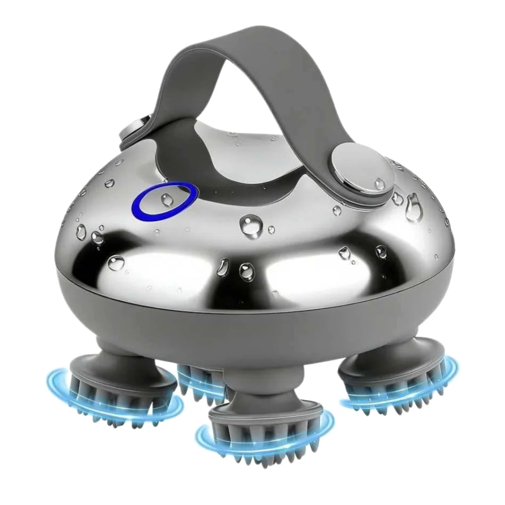 Professional Mini Cordless Scalp Massager 4 Claws Waterproof Head Massager Relieve Stress Multipurpose Cat Head Scratcher