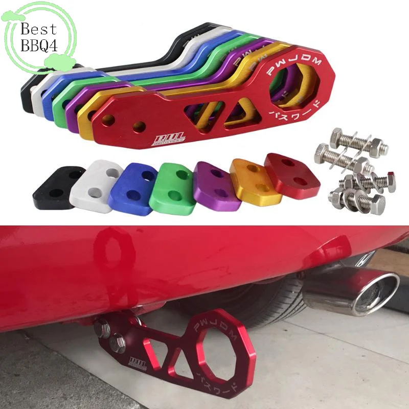 

(BBQ4)1 Set Universal Aluminum Alloy Rear Tow Hook Racing Rear Tow Hook Rhombic Towbar Towing Tools For Civic Fit Jazz Gk5