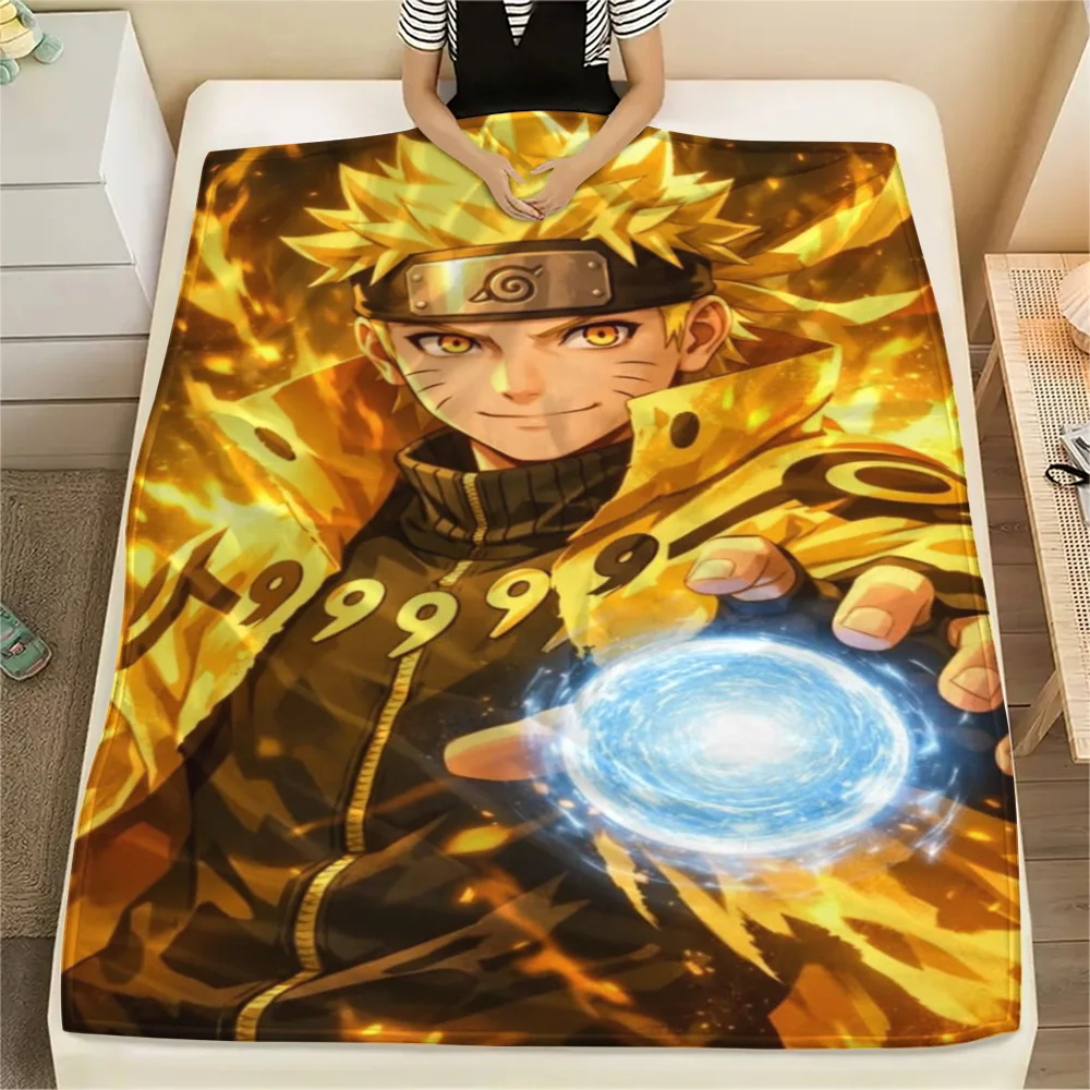 Naruto Uzumaki Vacation Matching Blanket, Flannel Blanket with Print Design for Bedroom, Sofa, Travel & Picnic.-TING