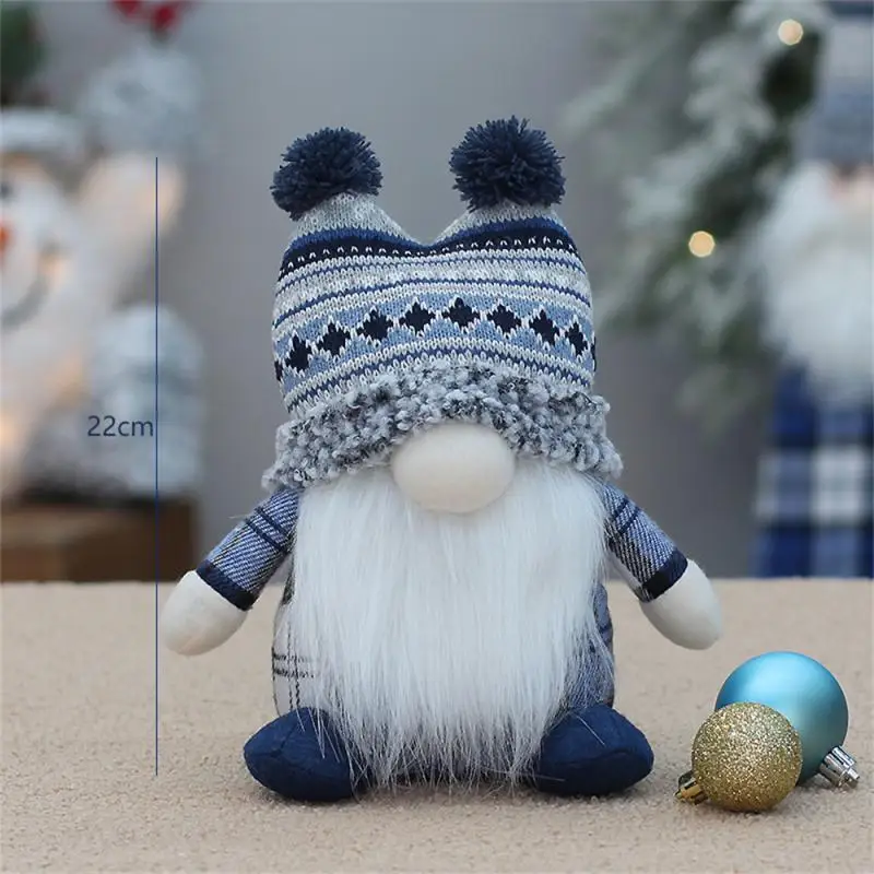 

Large Christmas Snowman Dolls Retractable Blue Bear Snowman Dolls Figurine Christmas Ornaments New Year Xmas Gifts 2024