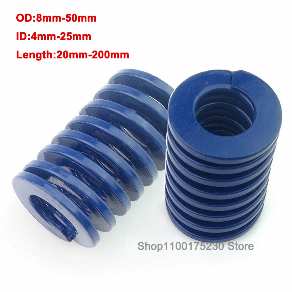 

1Pcs Blue Compression Spring Die Mold Springs Light Load Spiral Stamping Compression Mould Die Spring Outer Diameter 8mm-50mm