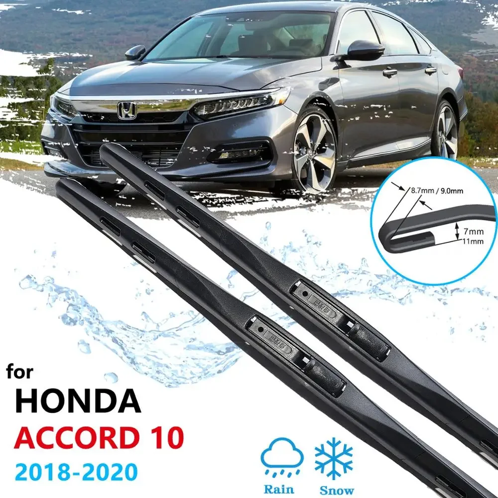 

for Honda Accord 10 X 2018 2019 2020 MK10 10th Gen Car Wiper Blades Front Window Windscreen Windshield Wipers Car Accessories