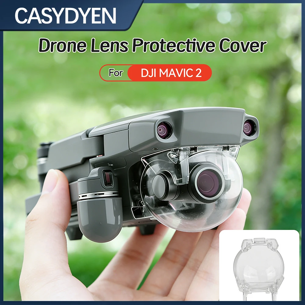 Objektivdeckel für DJI Mavic 2 Zoom Pro Professional Version Drohne Gimbal Kamera Schutzabdeckung mit Schnalle und Sonnenschutz
