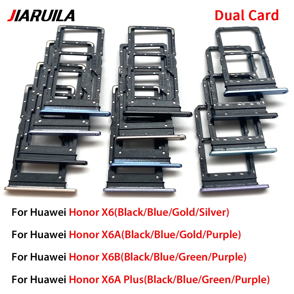 10Pcs，SIM Card Holder Tray Slot Holder Adapter Socket For Huawei Honor X6 X6S X6A X6B  Plus X7 X7A X7B X7C X8 X8A 4G 5G X8B X8C