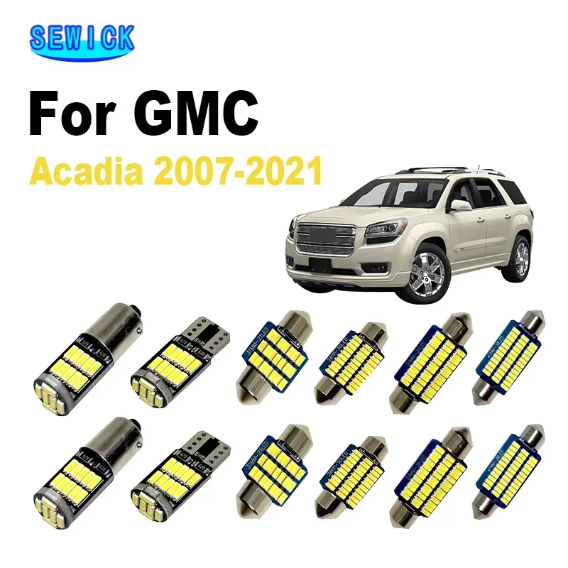 LED Bulbs For GMC Acadia 2007 -2011 2012 2013 2014 2015 2017 2018 2019-2021Canbus Interior Dome Map Trunk Sun Visor Light Kit