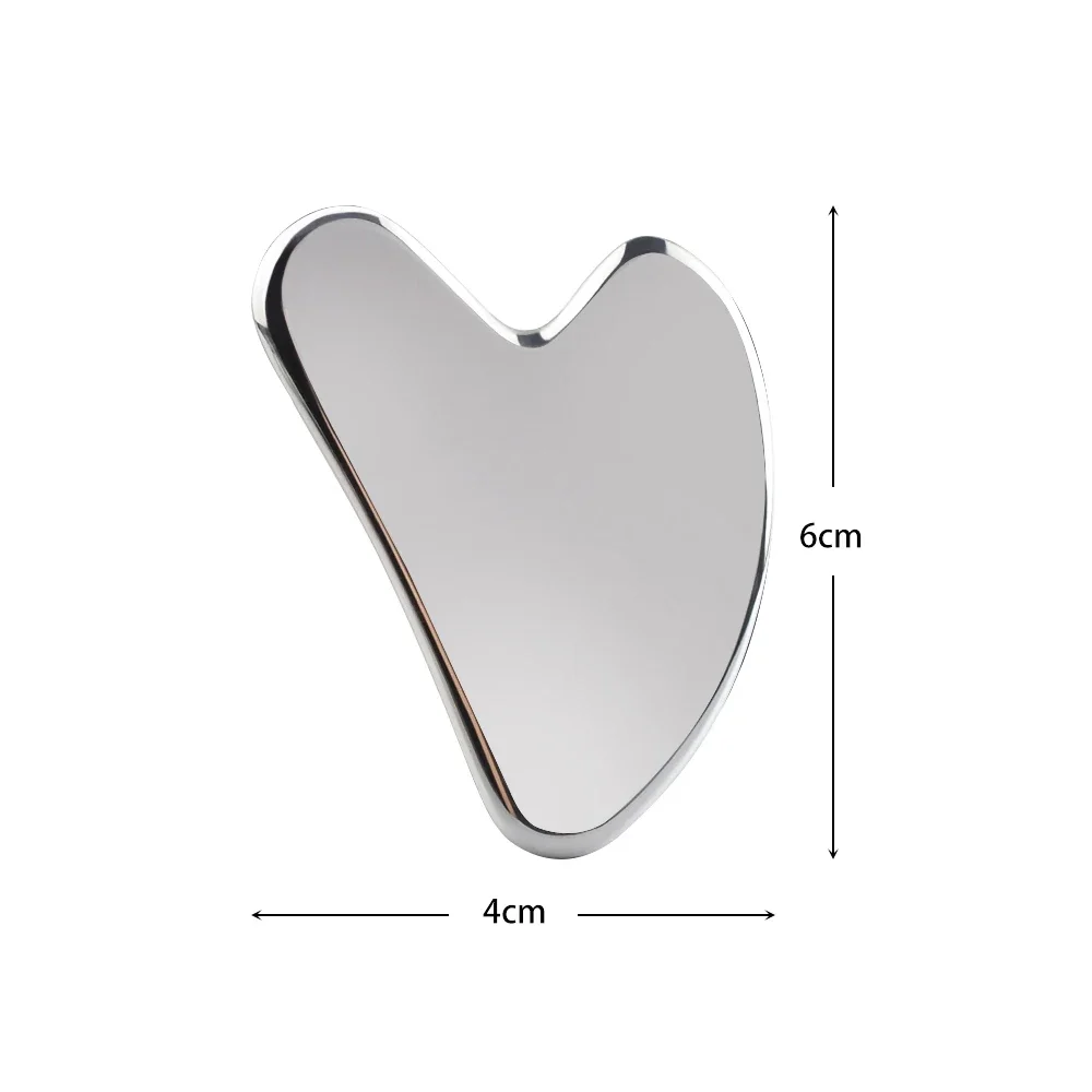 Mini Small Face Guasha Scraper Stainless Steel Gua Sha Massager Body Neck Beauty Tool Skin Scraping Lymph Detox Massage 6*4cm