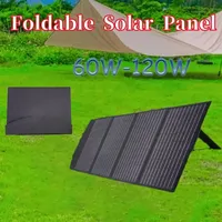 60W-120W Solar Panel Type-C+USB Solar Charger Portable Waterproof Panel Solar Cell Outdoor Mobile Power for Camping Hiking