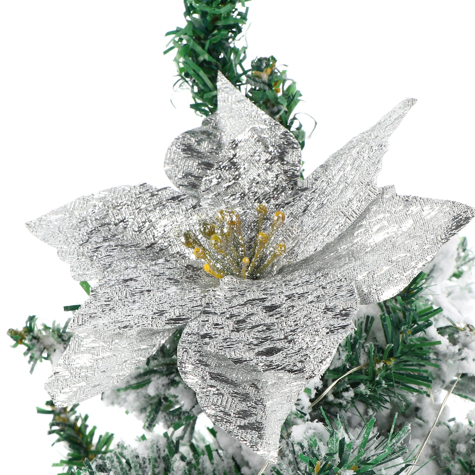 

12Pcs Christmas Decoration Artificial Flower Party Adornment Xmas Tree Ornament Home Decor Christmas Simulation Flower
