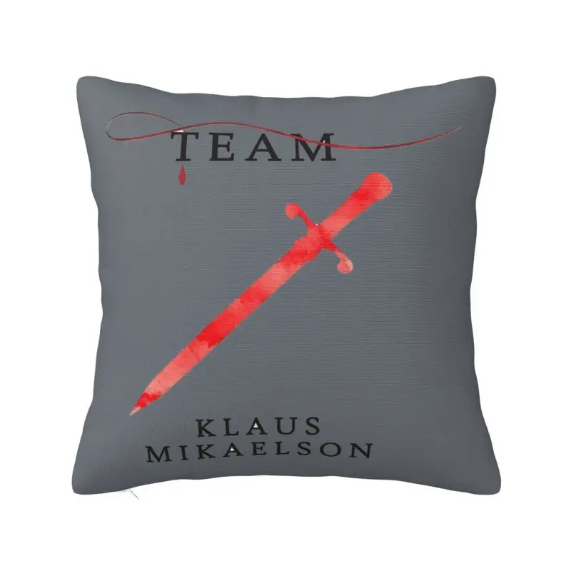 

Custom Team Klaus Mikaelson Cushion Covers Sofa Living Room The Vampire Diaries Square Pillow Case