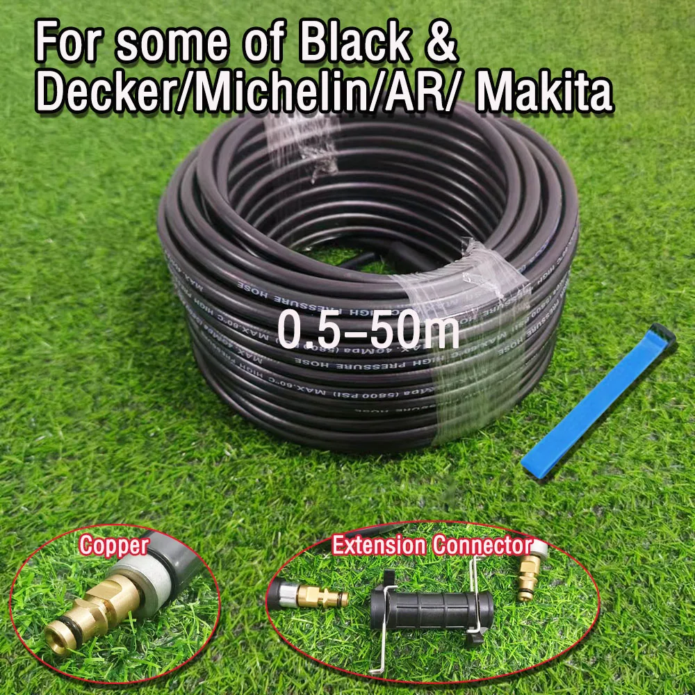 

High-pressure cleaning hose Extension Hose pipeline sewage dredging car washing hose for some of Black&Decker/Michelin/AR/Makita