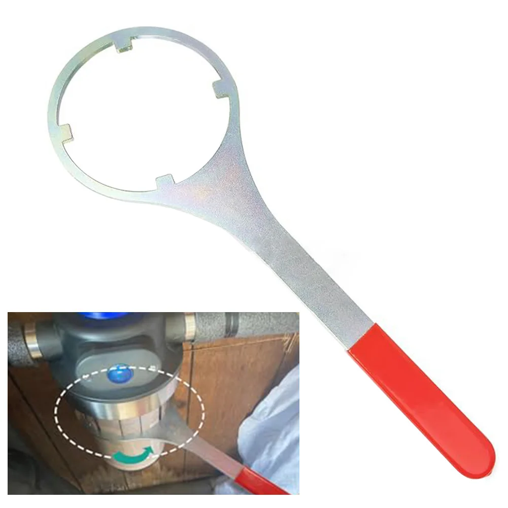 

4.8-inch Metal Water Filter Wrench Heavy-duty Metal Water Filter Red Shell Wrench For A Variety Of Water Filter Models Tools