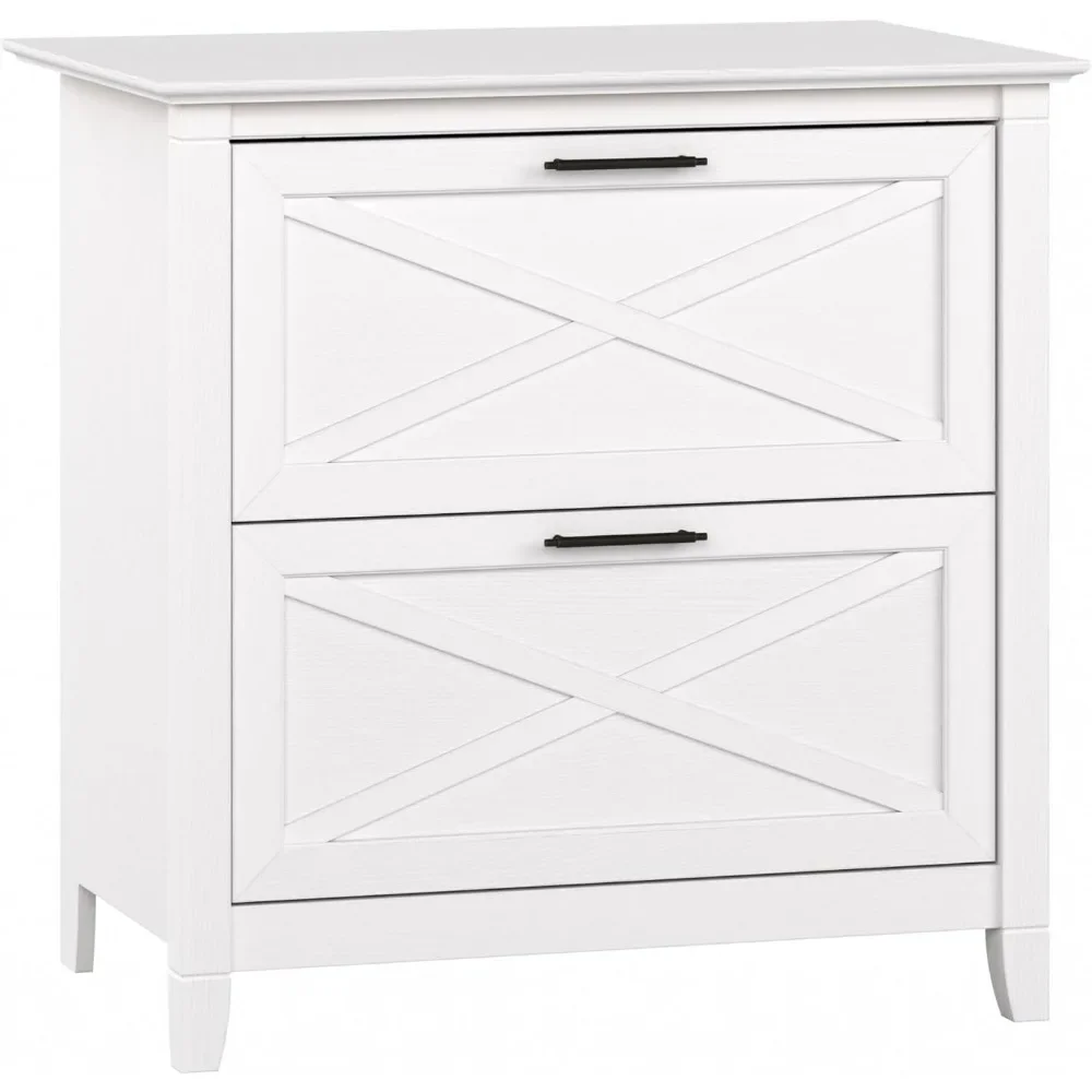 

2 Lateral File Cabinet | Document Storage for Home Office | Accent Chest with Drawers, 30"W x 20"D x 30"H, Pure White Oak