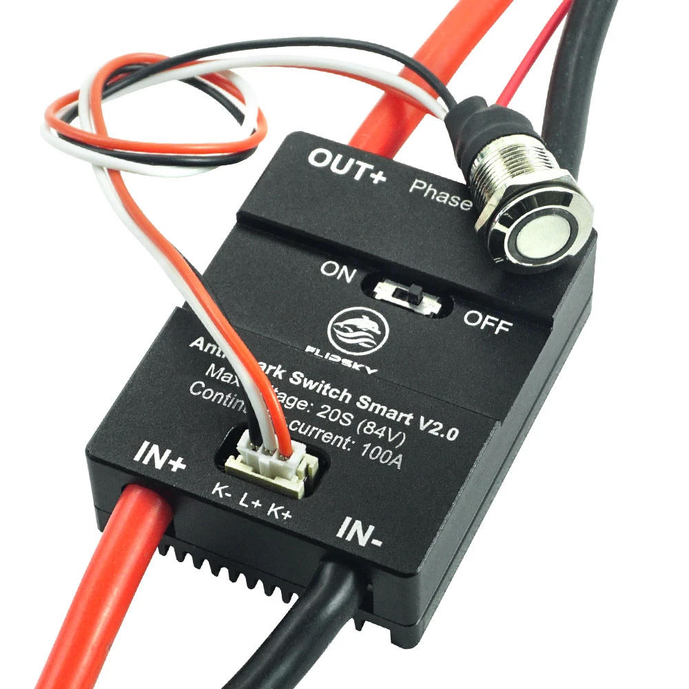 Flipsky 300A Smart Anti-Spark Switch for Electric Skateboard Ebike Scooter Robots Enhanced Reliability High Current Rating