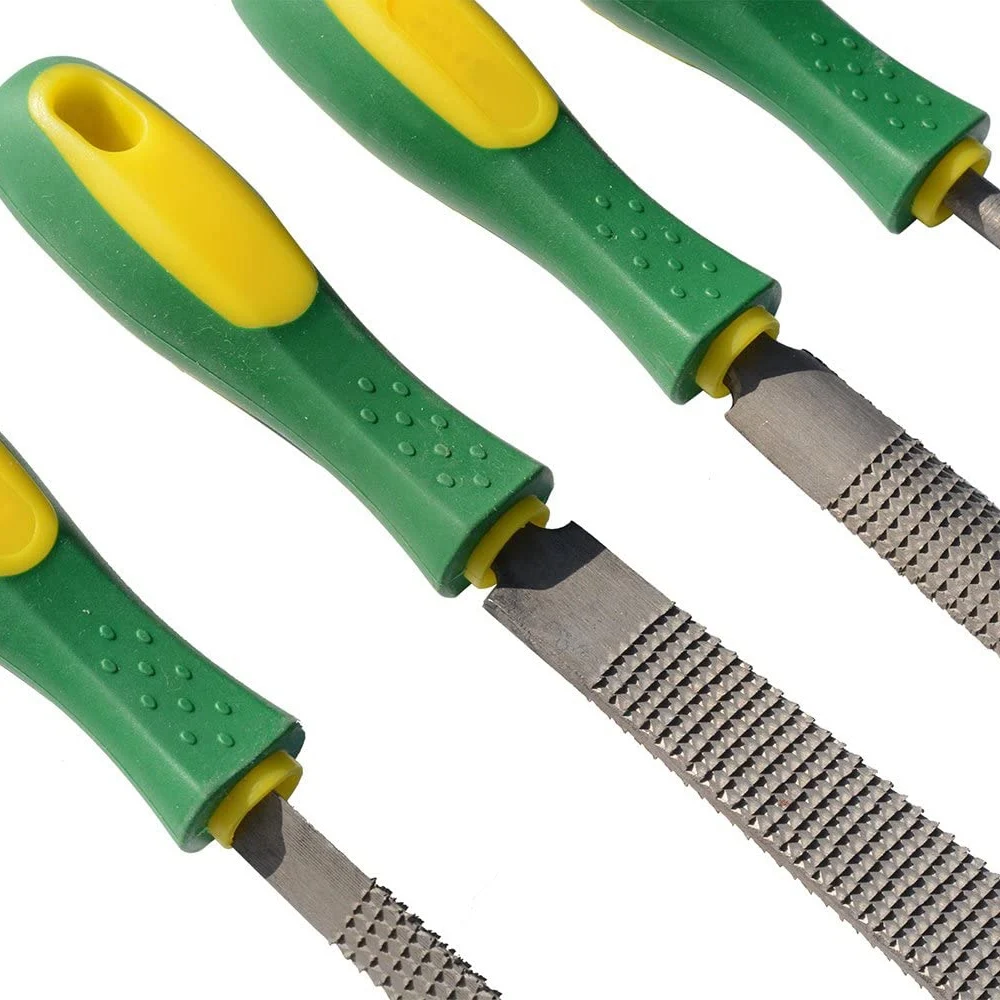 B84B-8 パック人間工学に基づいたゴム製ファイルハンドル、ファイルやミル用、丸穴と長方形の穴、長さ 4-1/3 インチ