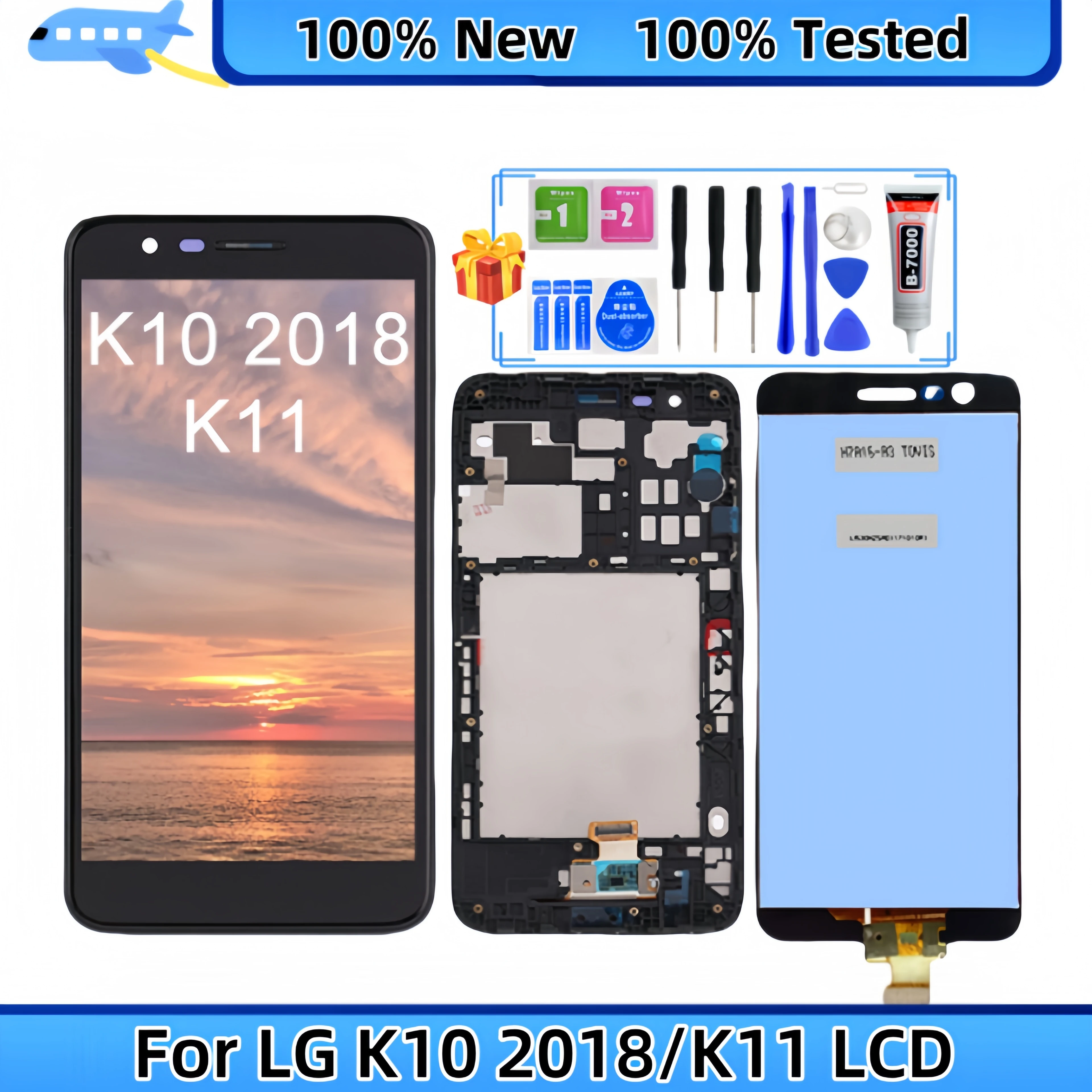 

For LG K10 2018 X4 / Plus X410 K11 LCD Display Touch Screen Digitizer Assembly Replacement