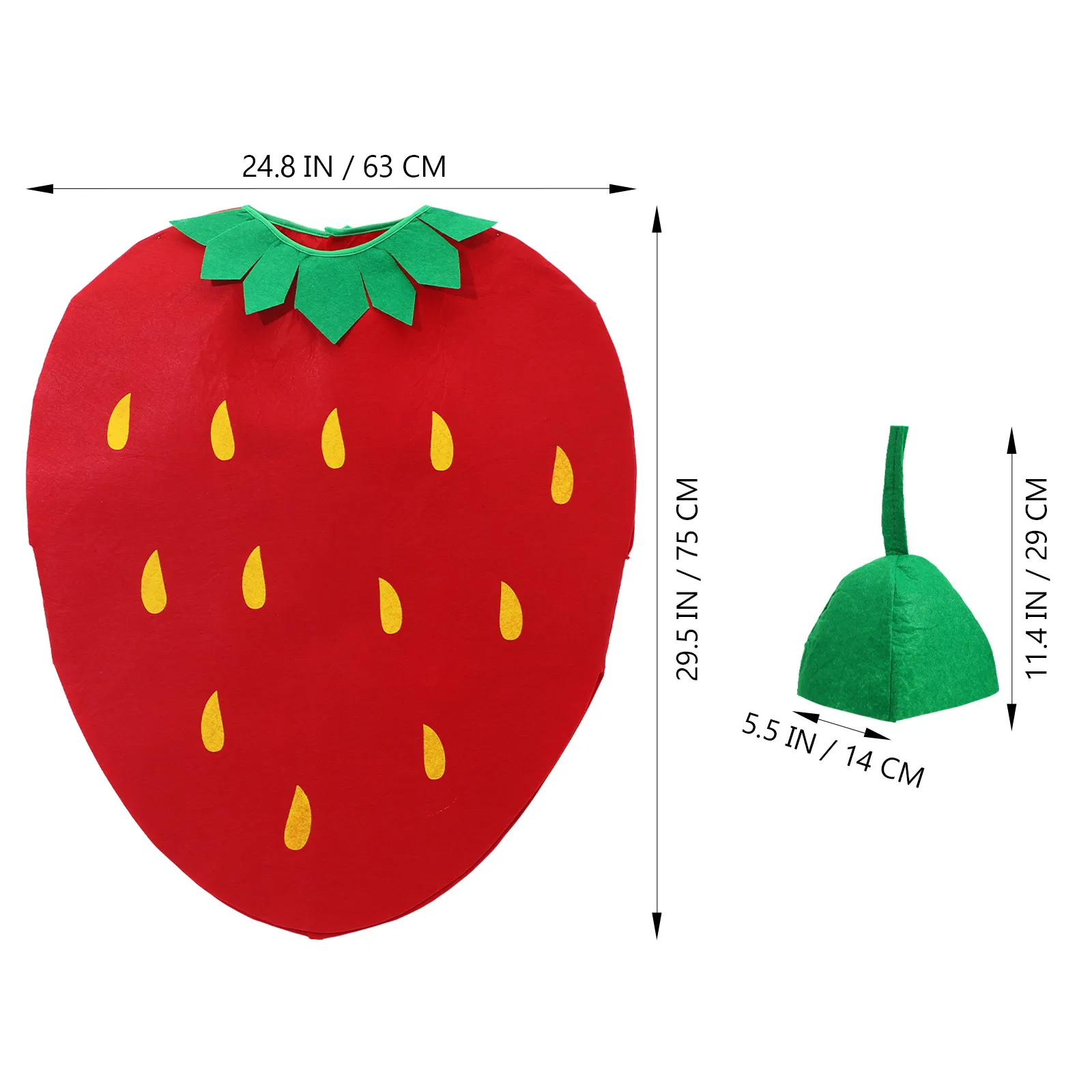 Colorful Children Fruit Shape Costume for Kids Vegetable Themed Party Cosplay Performance Fashion Show