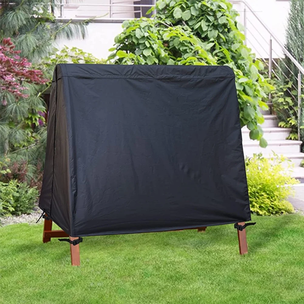 3 Seat AFrame Patio Swing Cover Weather Resistant with Convenient Side Zipper Access and Adjustable Drawstring