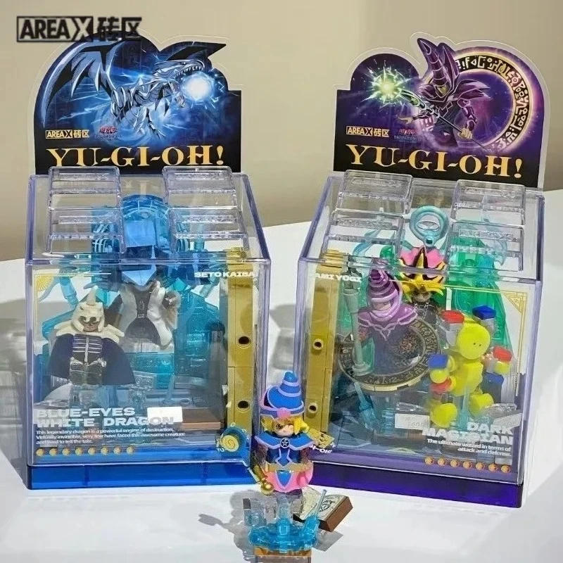 Areax Yu-Gi-Oh! Series Building Blocks Boxes Model Ornaments Seto Kaiba Yugi Muto Small Granule Assembling Toys Collection Gifts
