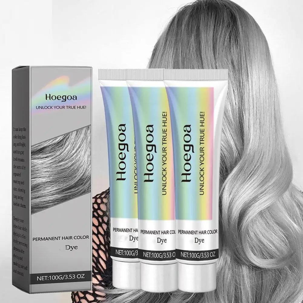 

100g Grey Hair Dye Permanent Styling Hair Color Wax Shampoo No Damage Quick Coloring Lasting Professional Hairs Dyeing Cream