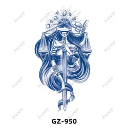Waterproof Temporary Juice Tattoo Sticker Cool Sword Sexy Girl Libra Mermaid Hand Body Art Flash Tatoo Fake Tatto for Men Women