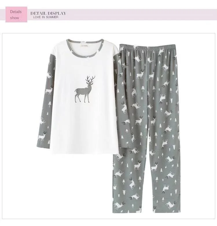 2 Teile/satz männer pyjamas set von große größe langarm lange hosen herbst und winter studenten hause kleidung rundhals herbst m – Detail 12