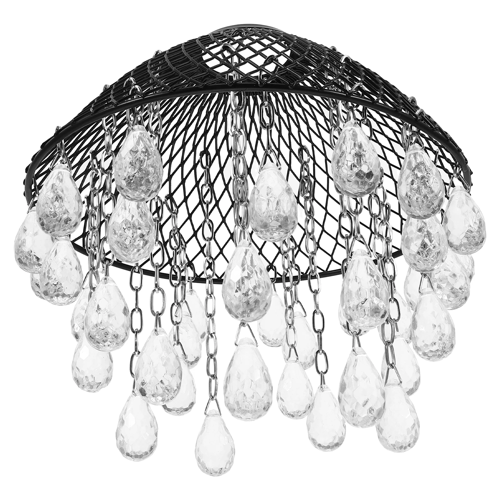 

Хрустальный акриловый абажур, подвеска в виде капли воды, полый железный дизайн, защитный корпус, прочный для торшеров, абажуры для настольных ламп, барабан