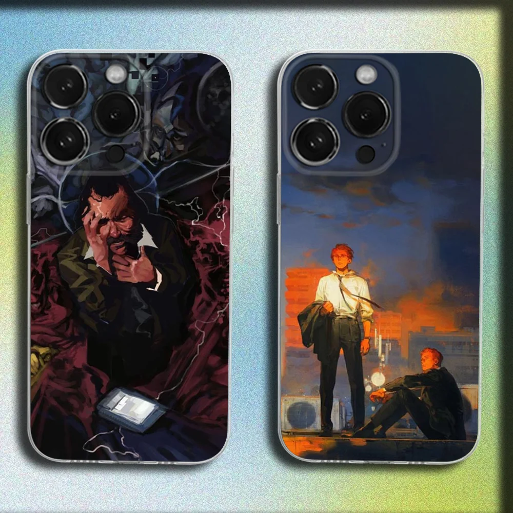 

Game Disco E-Elysium Phone Case For iPhone 16,15,14,13,12,11 Plus,Pro,Max,XR,XS,X,Plus,SE,Mini Transparent Soft Cover