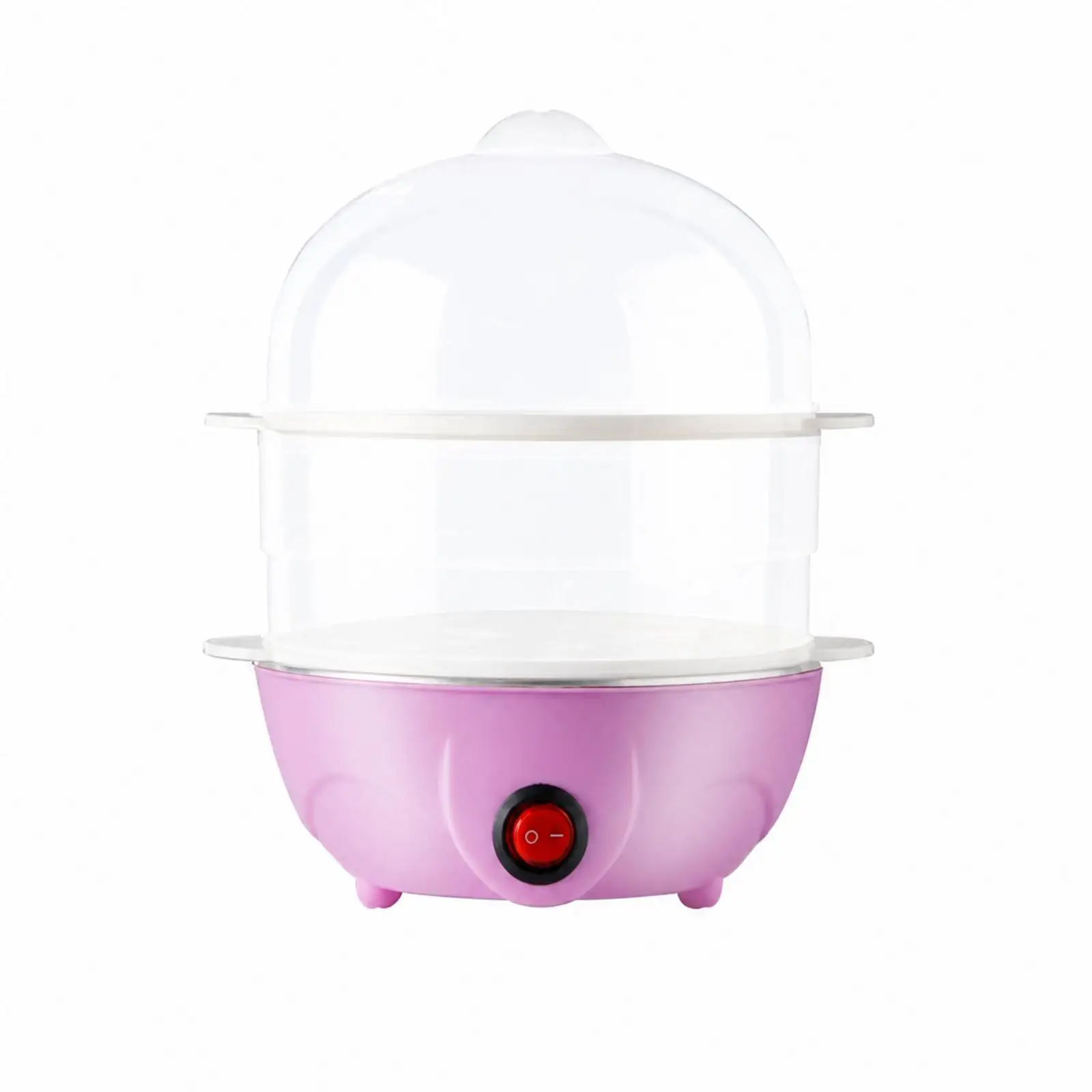 Egg Cooking Machine 350W Steamer for Boiled Eggs with Transparent Domed Lid and Measuring Cup Included