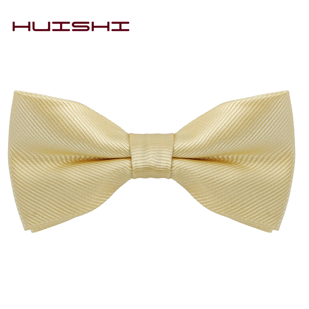 HUISHI Fliegen für Männer, solide Streifen, schwarze Perle, weiße Fliege, elegante Herren-Business-Hochzeit, Party-Zubehör, Schmetterlingsschleife – Detail 24