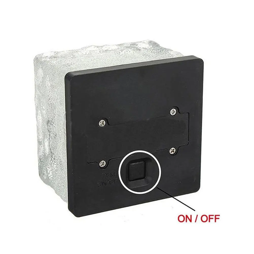 

4pcs Glass Brick Light Waterproof Led Landscape For Garden Courtyard Pathway Patio Lawn Warm White Rocks