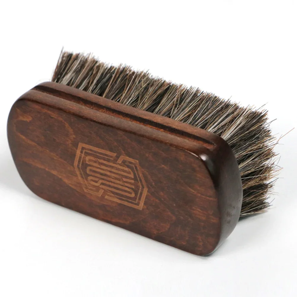 Horsehair Leather Textile Cleaning Brush for Car Interior Furniture Apparel Bag Shine Polishing Brush Auto Wash