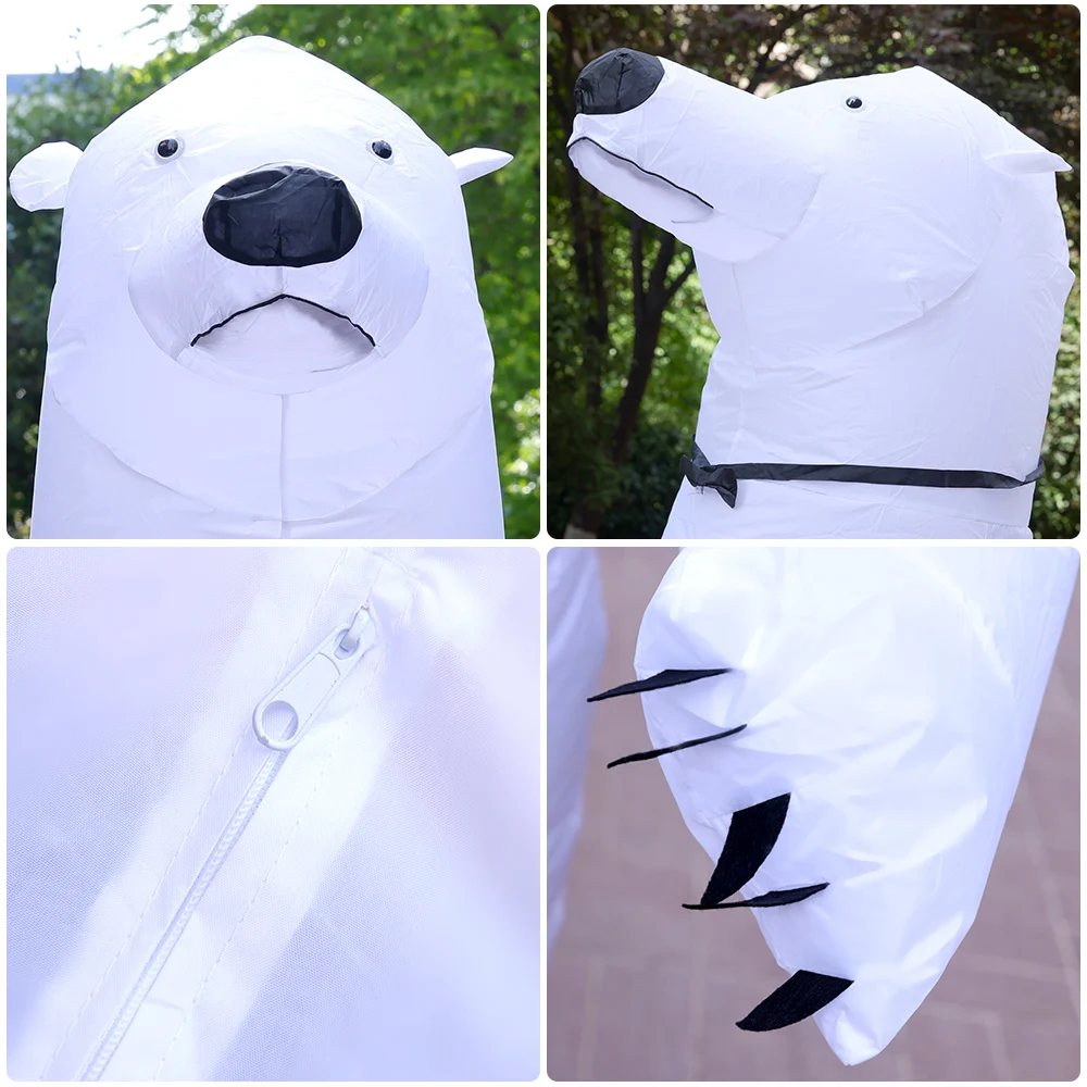 الدب القطبي نفخ ازياء الكبار تفجير تأثيري حزب مهرجان عيد الميلاد عيد الهالوين البدلة