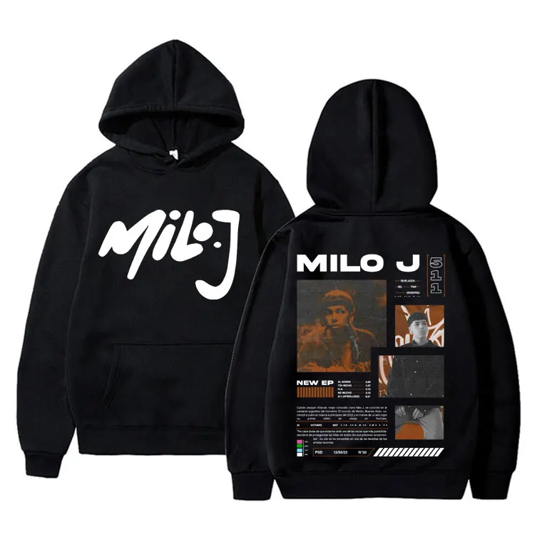 

Rapper Milo J 511 Album Graphic Hoodie Autumn Winter Men Women Fashion Hip Hop Oversized Sweatshirt Men's Fleece Cotton Hoodies