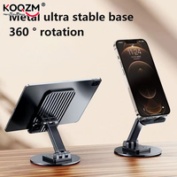 360° Rotate Metal Desk Mobile Phone Holder Stand For iPhone ForXiaomi ForiPad Adjustable Desktop Tablet Table Cell Phone Stand