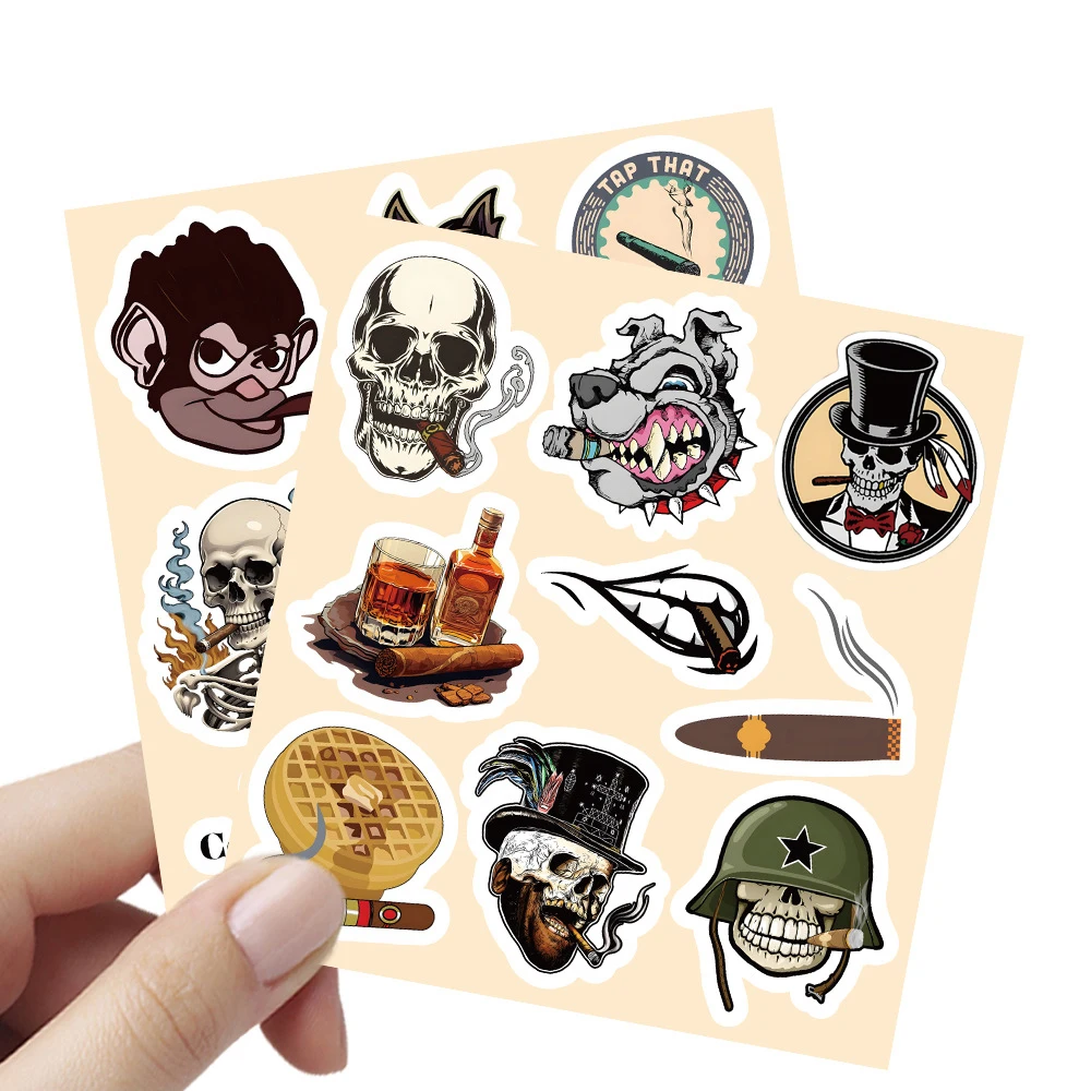 10/30/54pcs Cartoon Sigaar Stickers Cool Roken Sigaretten Decals Speelgoed DIY Motorfiets Bagage Laptop Auto grappige Decoratie Sticker