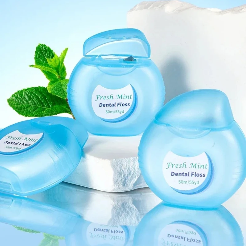 6PCS/4PCS/3PCS/2PCS/1PC Peppermint Floss Roll - Cleaning Oral Tools - Floss Stick Adult Home Set - Compact and Convenient