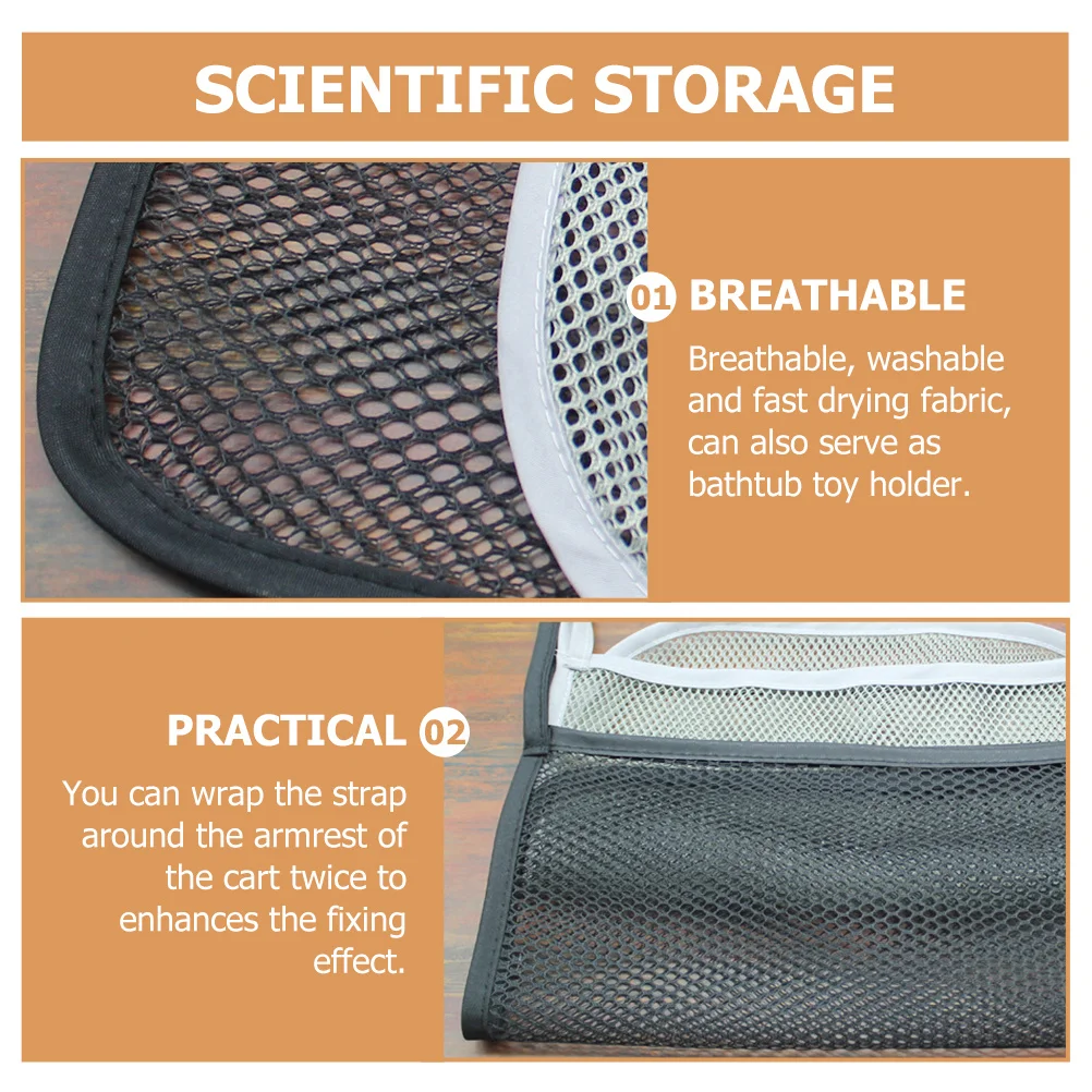 

6 шт., сумка-органайзер для коляски, сетчатая сумка для хранения детской коляски, держатель для ванны, подвесной Caddy, совместимый с большинством колясок