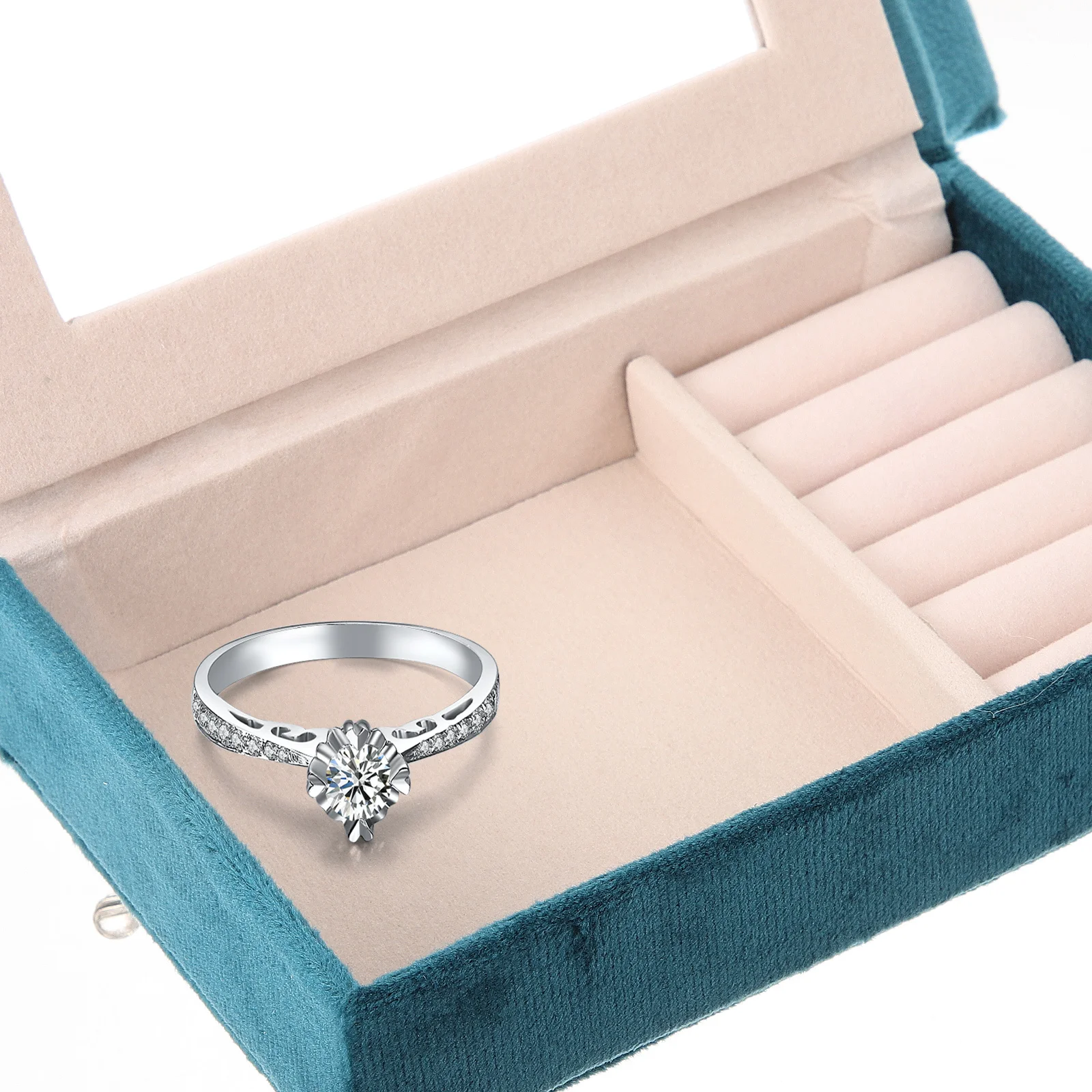 صندوق منظم أريكة على شكل أريكة على شكل حلي صغيرة لتخزين حلية القلادة والقرط وحلقة السفر المحمولة #4