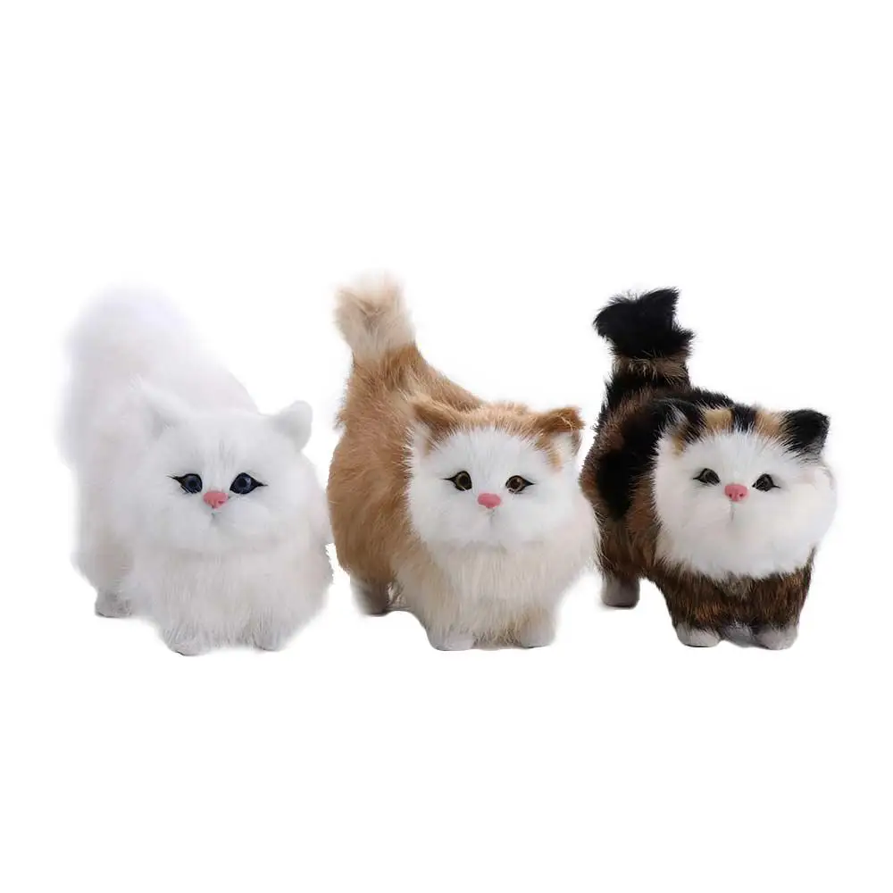 ニャース カワイイ 子供向け ソフトベビーおもちゃ フェイクキャット ぬいぐるみ子猫 プラッシュキャットトイ シミュレーションキャット 猫モデル