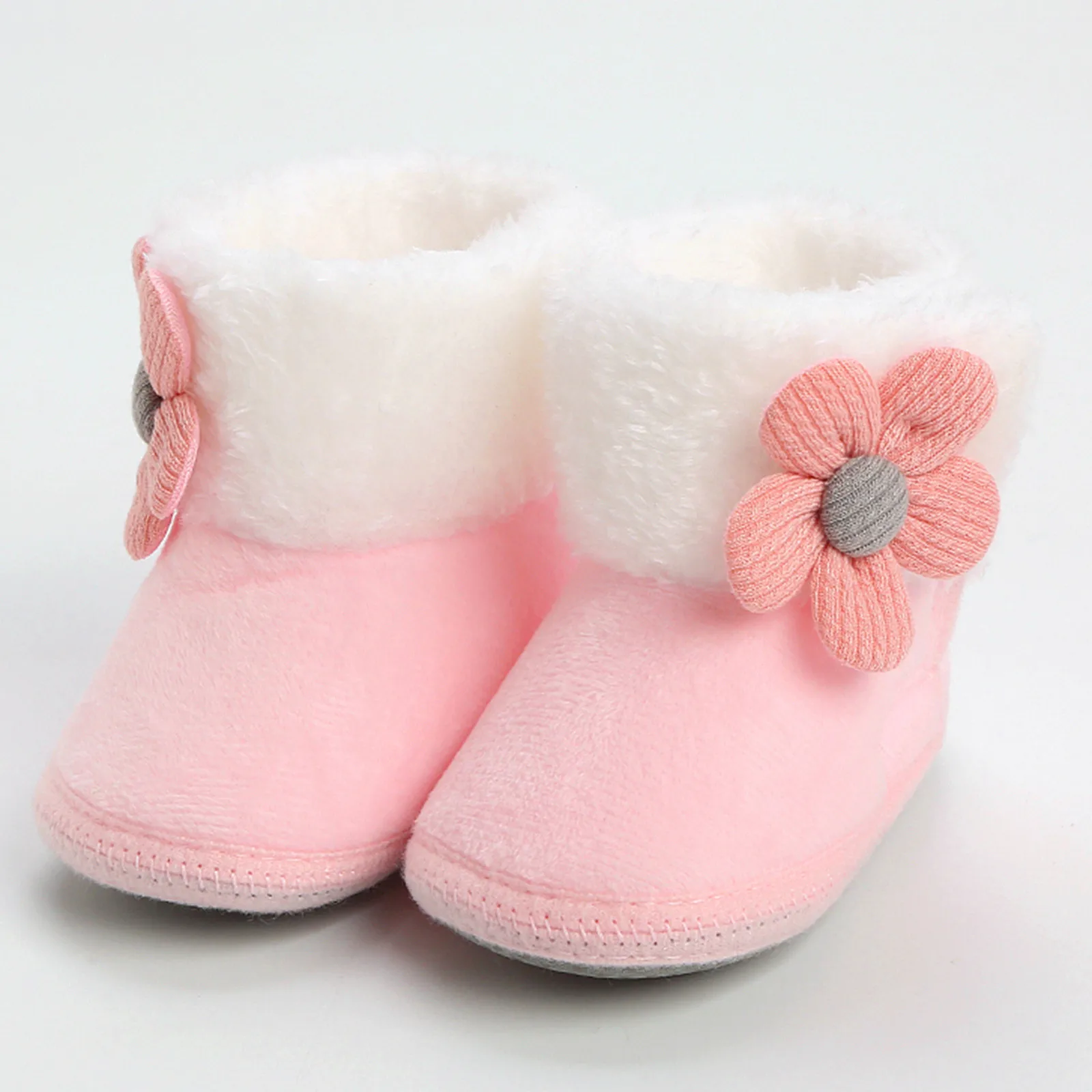 

Infant Booties Baby Cotton Shoes Toddler Shoes Fleece Warm Boots Shoes Fashion Printing Non Slip Baby Boots 6-12 Months