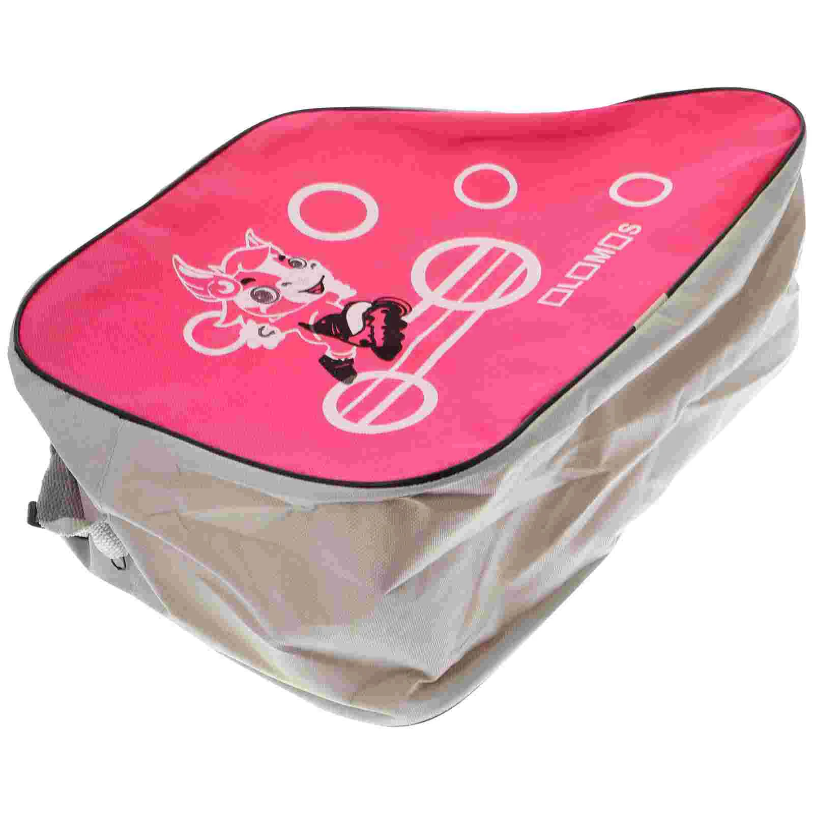 Fashionable Printed Skating Shoes Storage Bag Portable Adjustable Shoulder Strap Storage Organizer Roller Skate Storage Bag(Pink