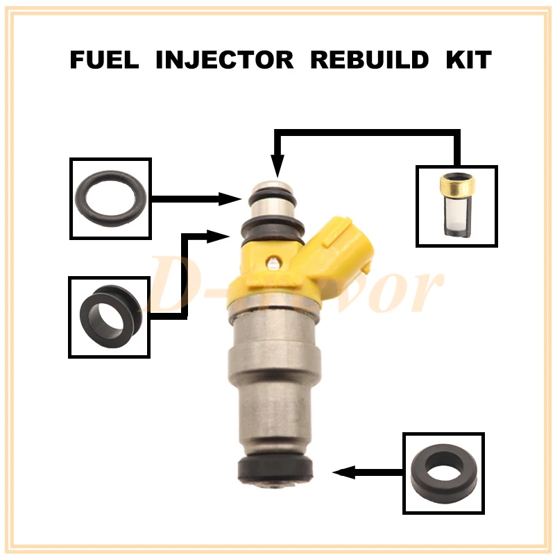 Fuel injector nozzle repair kit for Toyota MR2 Celica Supra 3SGTE 4AGE 7MGE 7MGTE 1001-87650