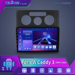 For Volkswagen Caddy 2004 - 2010 Car Radio Multimedia Video Player Navigation stereo GPS Android 16 2Din