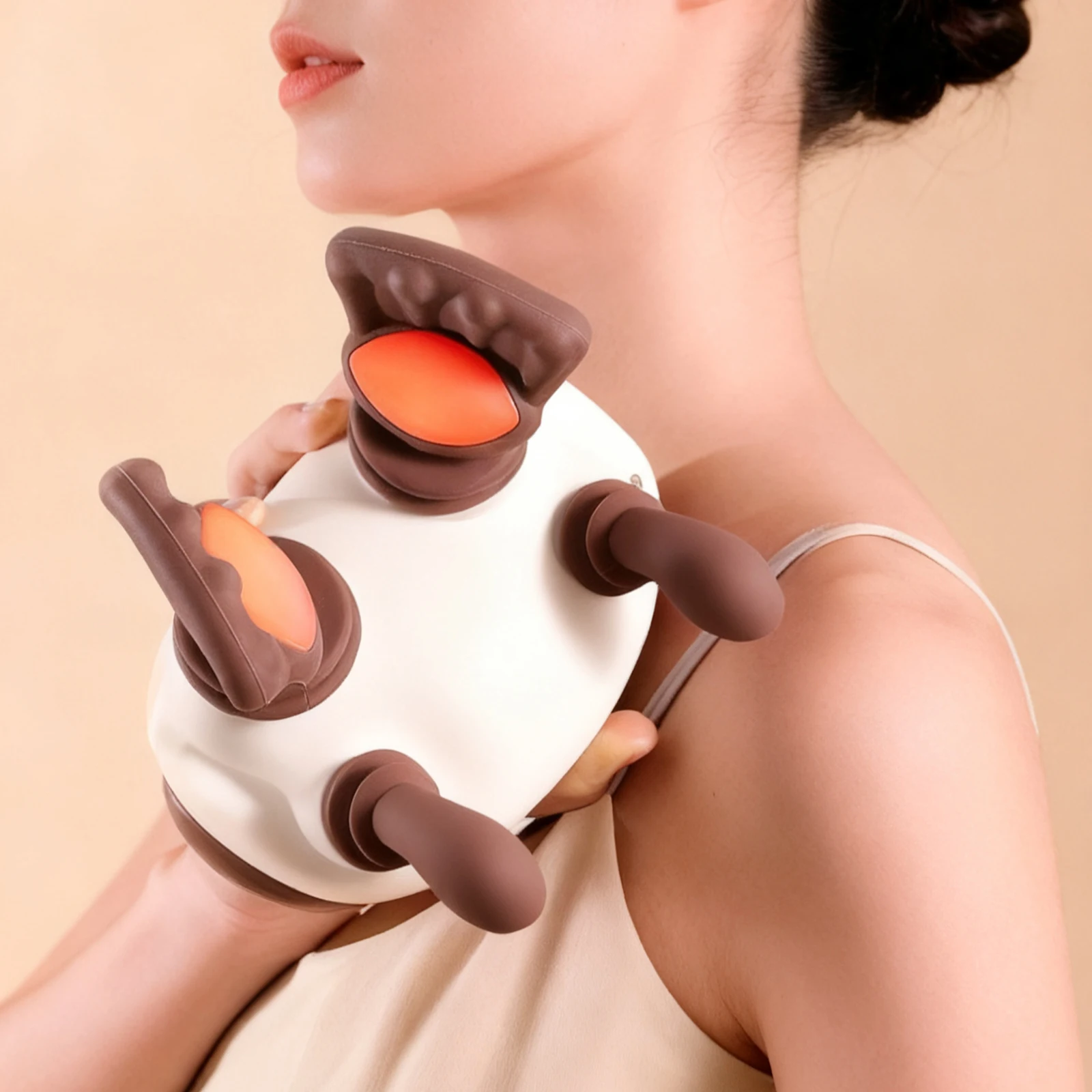 مدلك الرقبة القابل لإعادة الشحن شياتسو مدلك الرقبة والظهر الأنسجة العميقة العجن وسادة تدليك للنساء الرجال أبي أمي