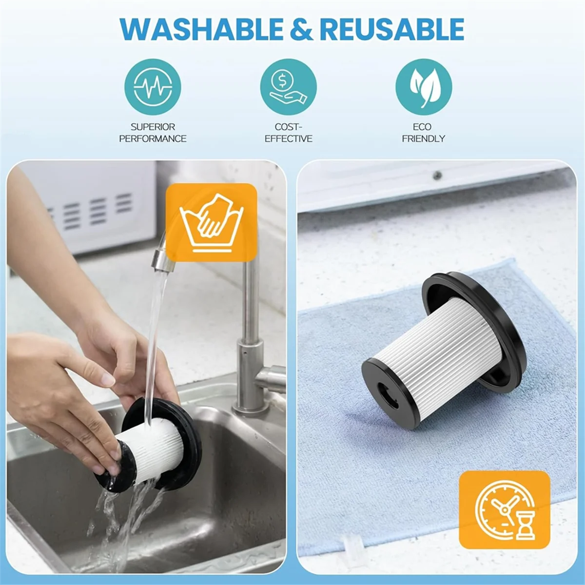 Сменный фильтр для беспроводного пылесоса Bissell CleanView XR 200 Вт/ CleanView XR Pet 300 Вт, замена 1638010 _A66K