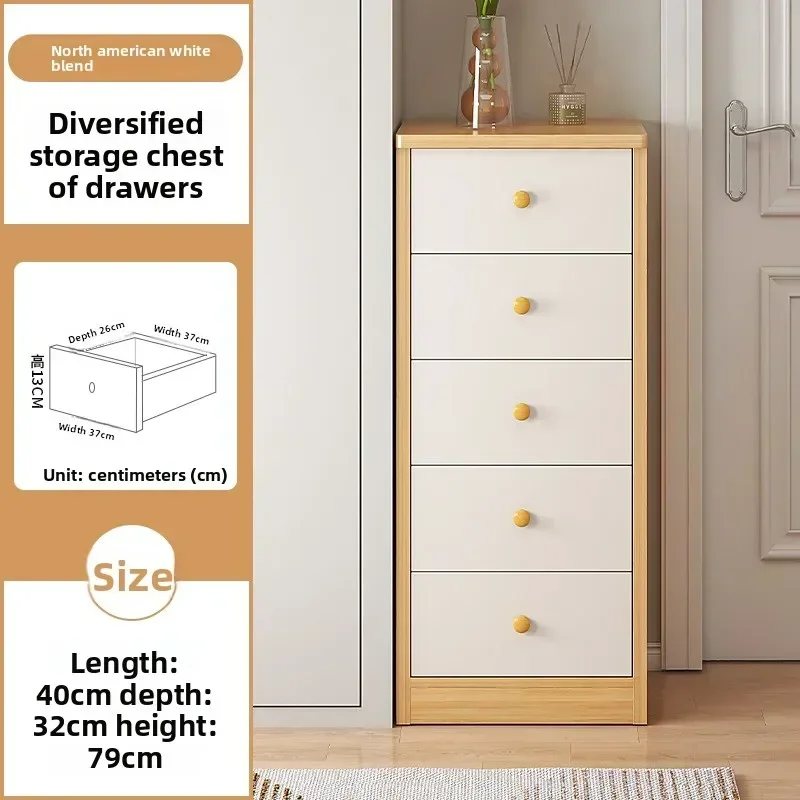 Multi-functional Household Goods Narrow Chest, Wall Storage Rack, Multi-layer Corner Cabinet With Drawers
