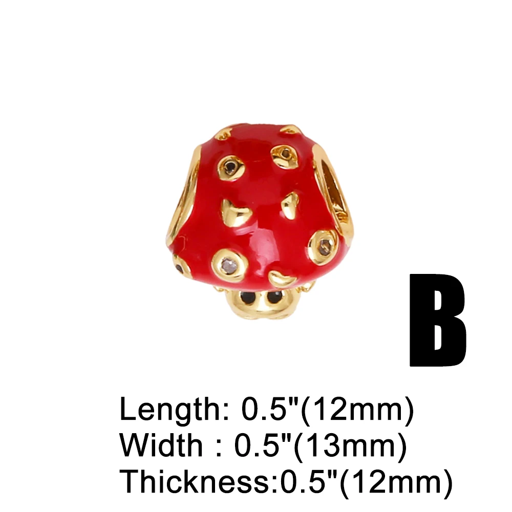 OCESRIO Multicolor Crystal Small Heart Charms for Bracelet Copper Gold Plated Enamel Handbag Jewelry Making Supplies chma310